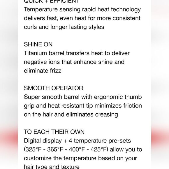 Kristen Ess 1 3/4 Titanium Curling Iron - Picture 7 of 9